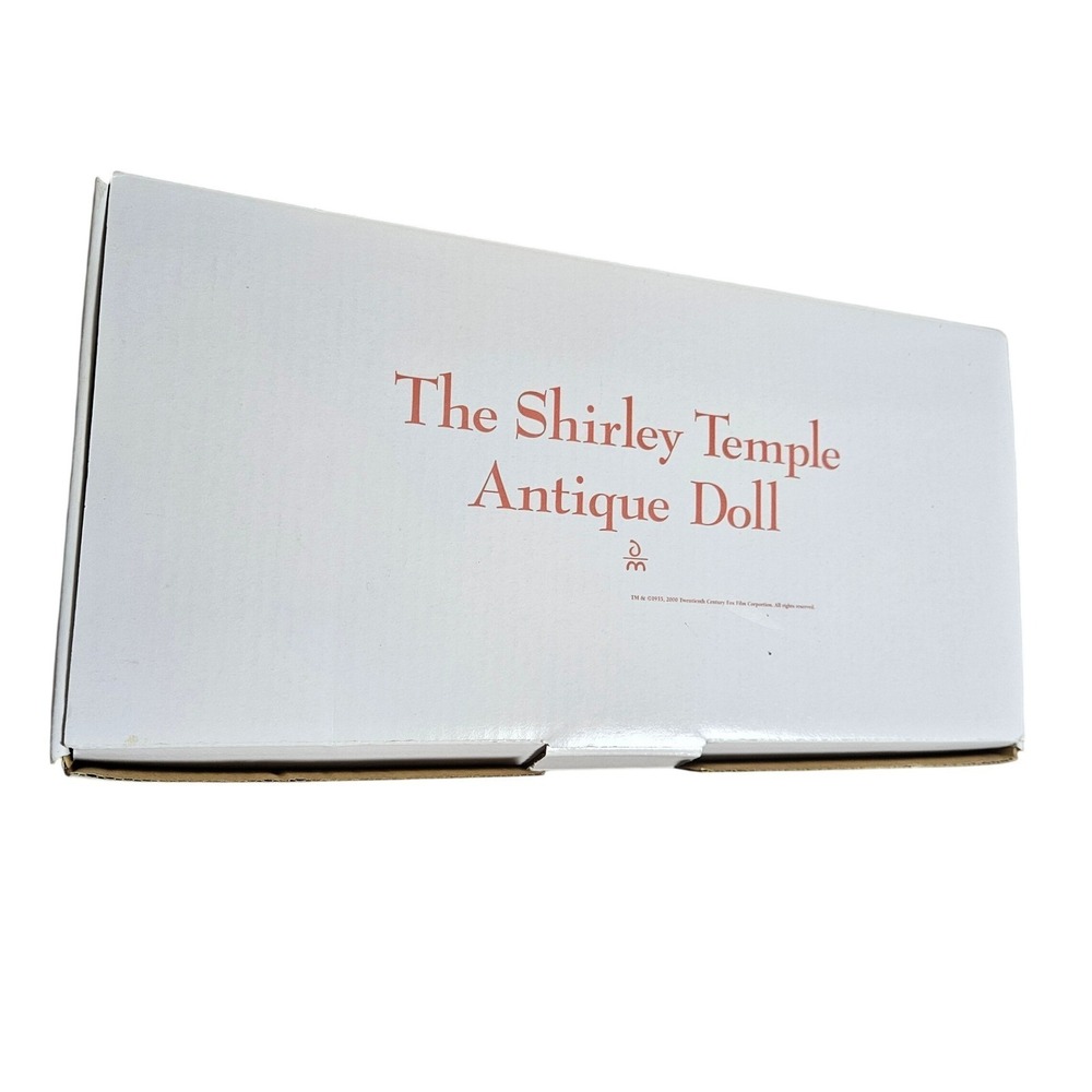 Shirley Temple Antique Doll Danbury Mint Porcelain Collector Doll Open Box New